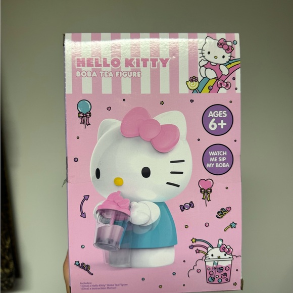 Hello Kitty Figure with Pink Bow and Bubble tea Boba - Picture 5 of 11